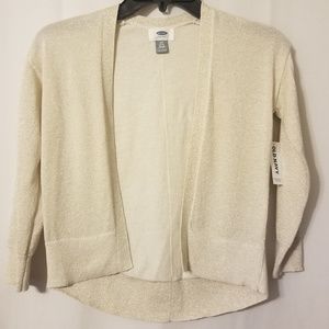 Old Navy Cardigan Shimmer Cream NEW